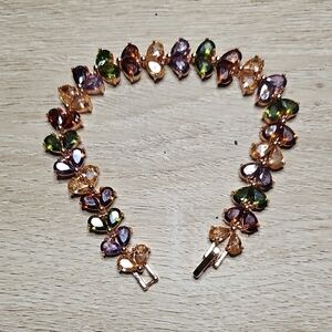 Multicolor Teardrop Crystal Bracelet - Women Jewelry